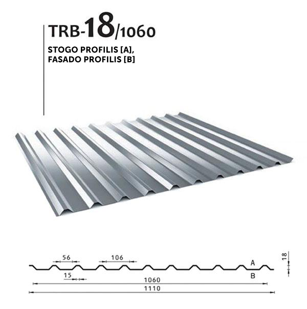 Trapecinis profilis TRB 18/1060 Trapecinis profilis TRB 18/1060
